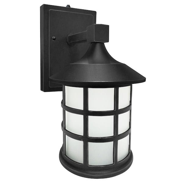 Sunlite LED Mission Style Lantern Outdoor Light Fixture 600 Lumens Photocell Black CCT 30K/40K/50K 88687-SU - main